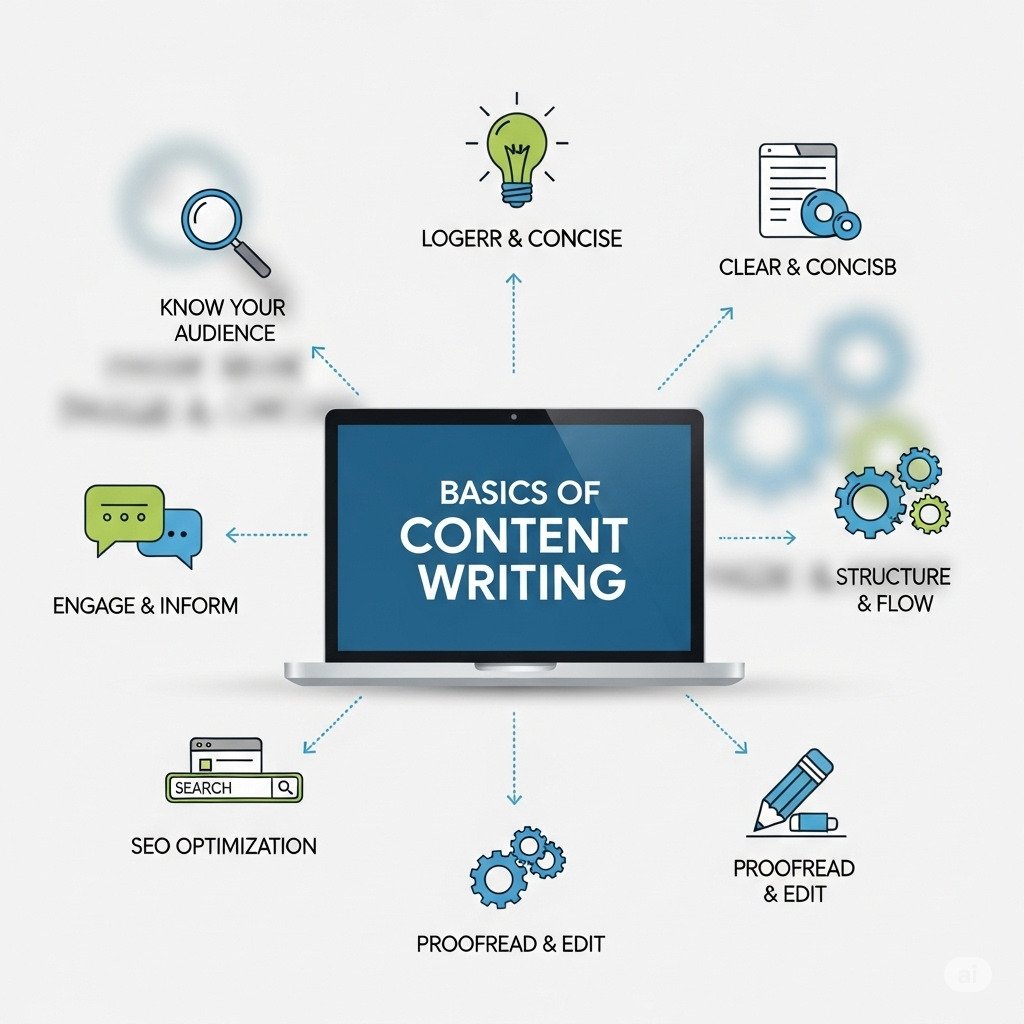 صورة توضح أساسيات كتابة المحتوى